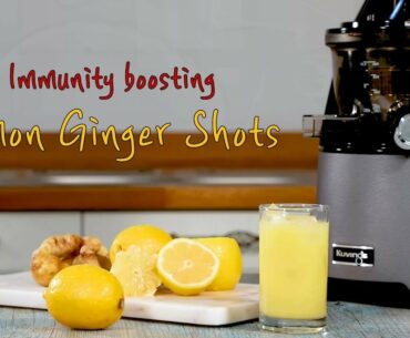 Immunity Boosting Lemon Ginger Shots -  Kuvings Cold Press Juicer EVO820