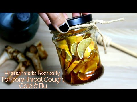 Homemade Remedy For Sore Throat-Cough Cold & Flu With Vitamin C & B3- Which Help Boost Immune System