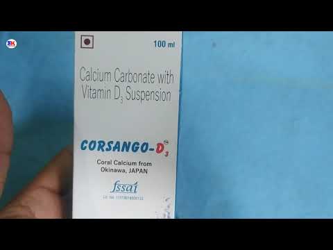 Corsango D3 suspension, Calcium carbonate and vitamin D3 suspension  supplements for Infants, baby