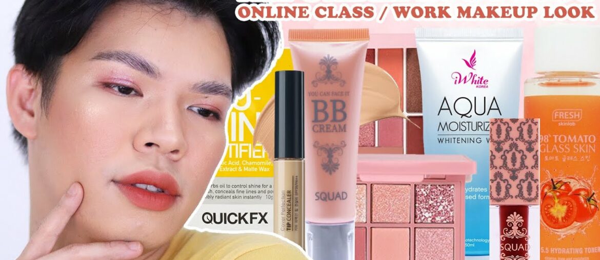 ALL UNDER 200 PESOS ONLINE CLASS MAKEUP TUTORIAL | SOBRANG FRESH AND SIMPLE! (BAGAY DIN FOR WORK!!!)