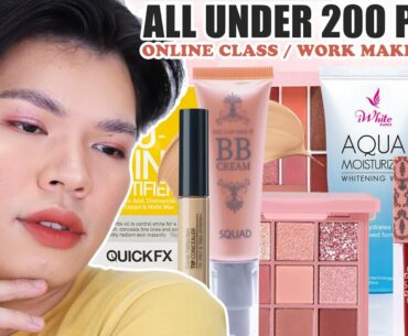 ALL UNDER 200 PESOS ONLINE CLASS MAKEUP TUTORIAL | SOBRANG FRESH AND SIMPLE! (BAGAY DIN FOR WORK!!!)