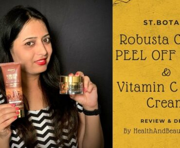 St.Botanica Vitamin C Night Cream & Robusta Coffee Peel Off Mask Review | By HealthAndBeautyStation