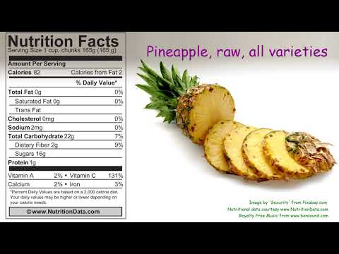 Pineapple, raw, all varieties (Nutrition Data)