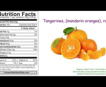 Tangerines, mandarin oranges, raw (Nutrition Data)