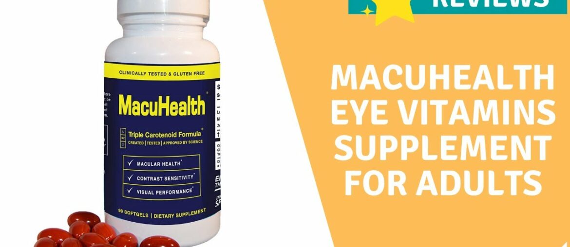 MacuHealth Eye Vitamins Supplement for Adults (90 Softgels 3 Month Supply) Eye Formula with Lutein