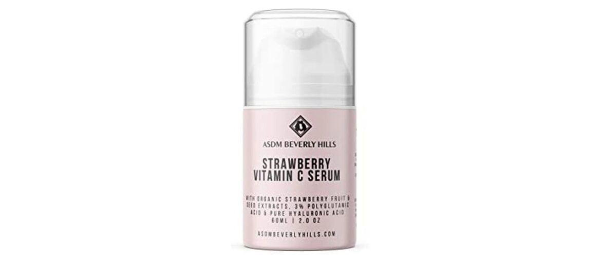 Deal  Strawberry Vitamin C Serum with 15% Vitamin C & Polyglutamic Acid- 2oz- ASDM Beverly Hills