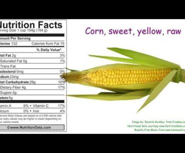 Corn, sweet, yellow, raw (Nutrition Data)