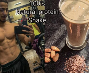 homemade high protein shake 100% natural and veg for male and female fitness// post workout smoothie