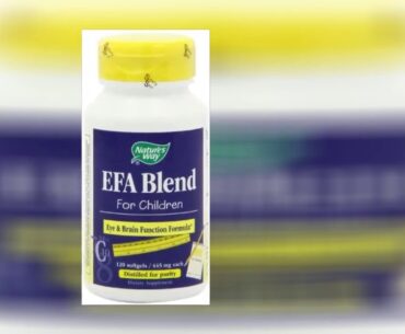 Nature's Way EFA Blend for Children Eye & Brain Function DHA / EPA with Vitamin E, 120 Softgels