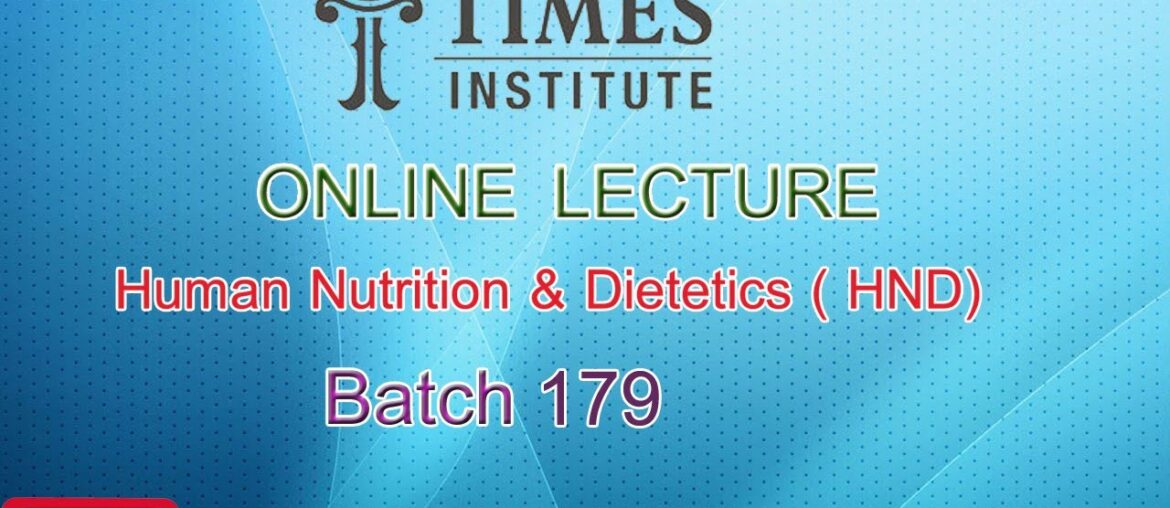 Vitamins and Minerals in Nutrition Lecture 16 (Human Nutrition & Dietetics 179 )