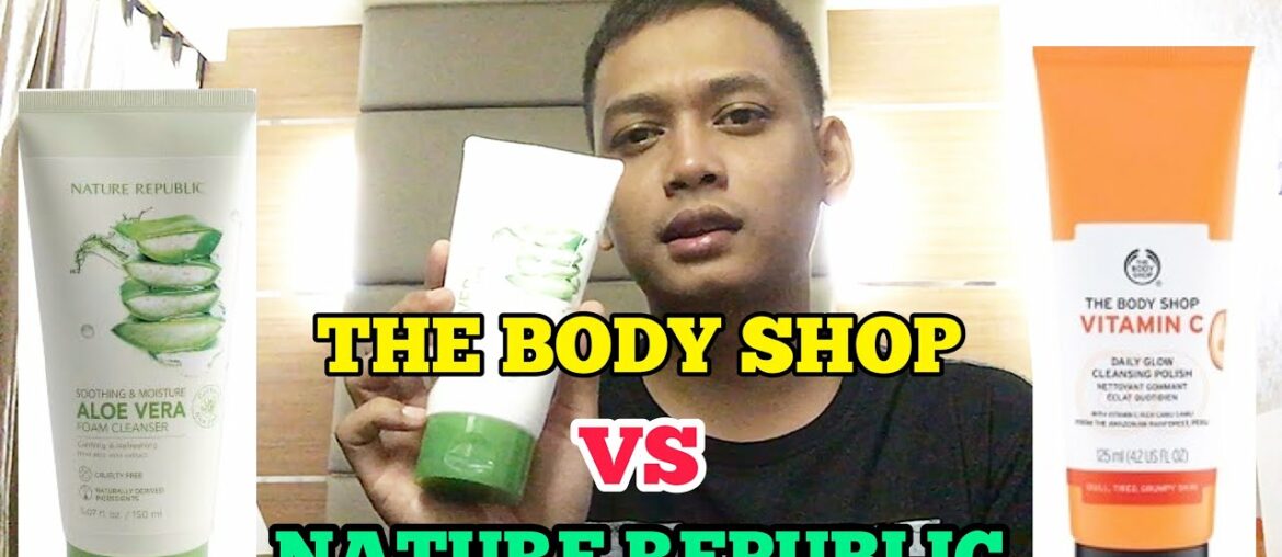 THE BODY SHOP VITAMIN C CLEANSING POLISH VS NATURE REPUBLIK ALOE VERA FOAM CLEANSER