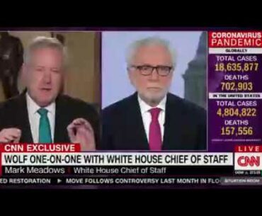 Wolf Blitzer grills Mark Meadows on Trump's claim children are "almost immune" to coronavirus