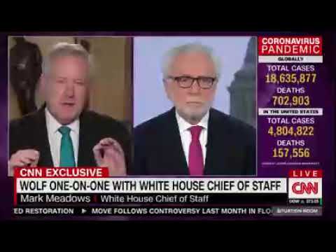 Wolf Blitzer grills Mark Meadows on Trump's claim children are "almost immune" to coronavirus