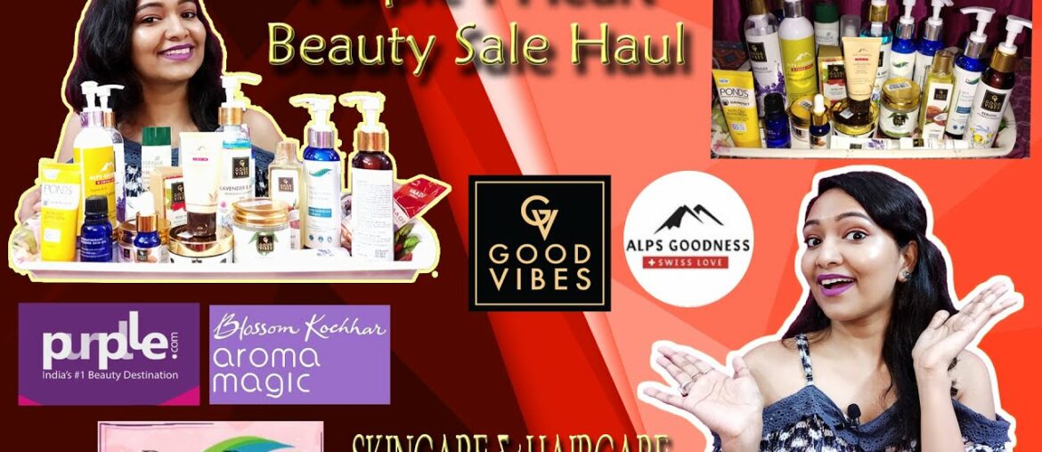 PURPLLE I HEART BEAUTY SALE HAUL||PART 1||50%OFF|GOODVIBES,DERMDOC,AROMAMAGIC,ALPS GOODNESS & MORE||