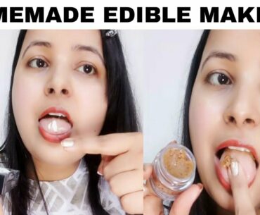 Edible skincare & makeup product|makeup pranks|Homemade natural makeup products, hand cream, lipbalm