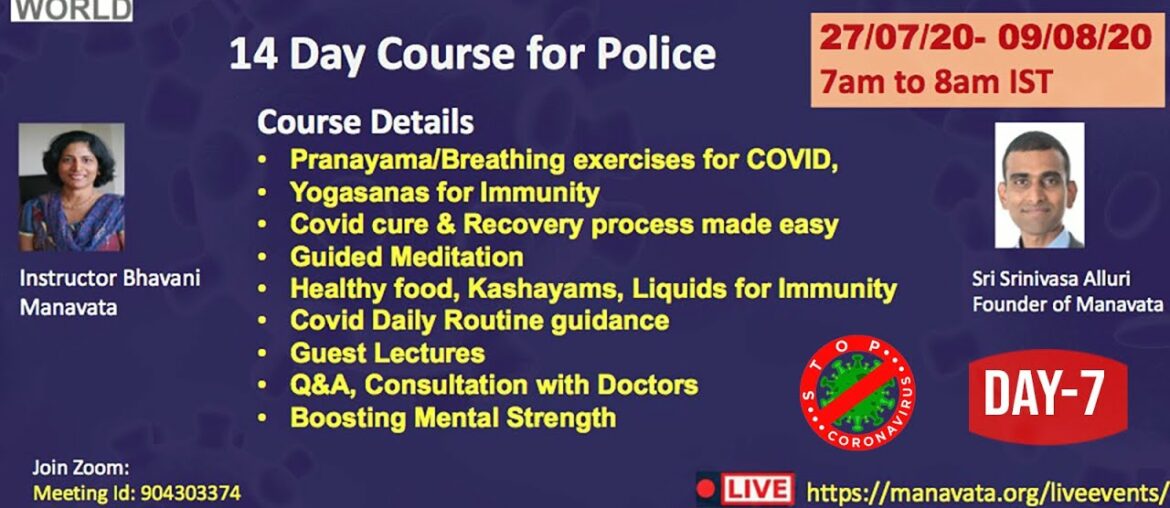 Yoga for Immunity | Covid Care For Quarantine Patients Day -7 | Bhavani Akkina | Srinivasa Alluri