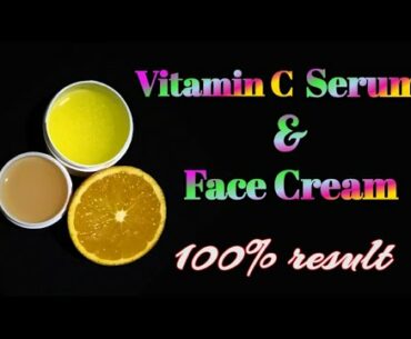 Homemade vitamin C serum & vitamin C cream |Skin care routine | CTM routine