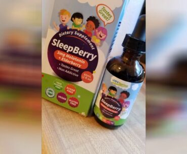SleepBerry Liquid Melatonin for Kids - Natural Sleep Aid with Elderberry and Vitamin D - Helps...