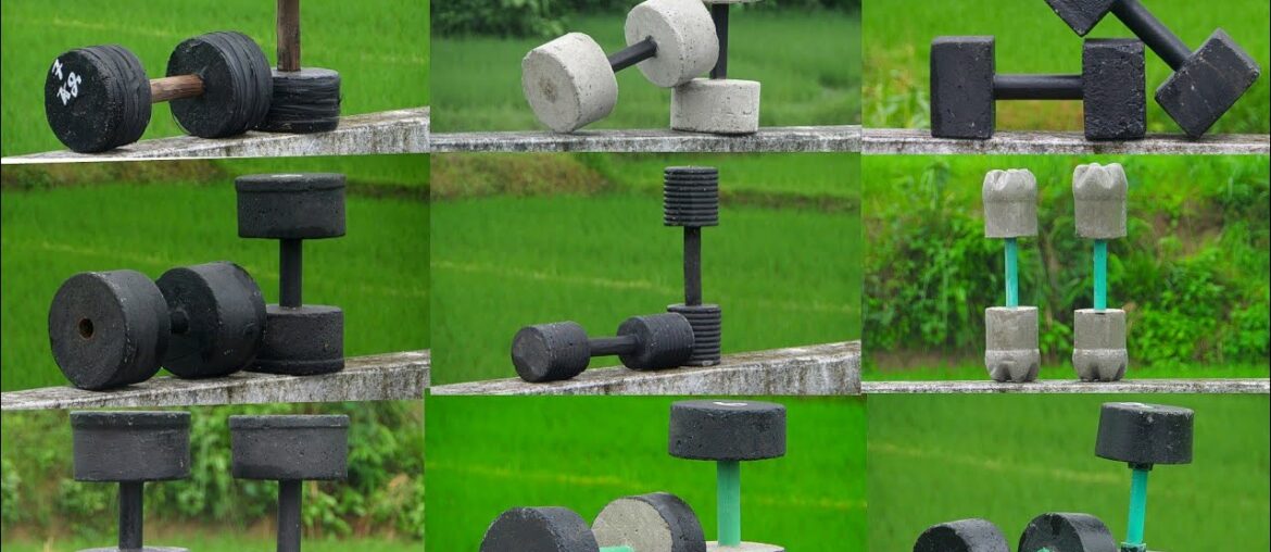 How i made my concrete dumbbells in LOCKDOWN ? / Adjustable weight / Homemade gym equipment
