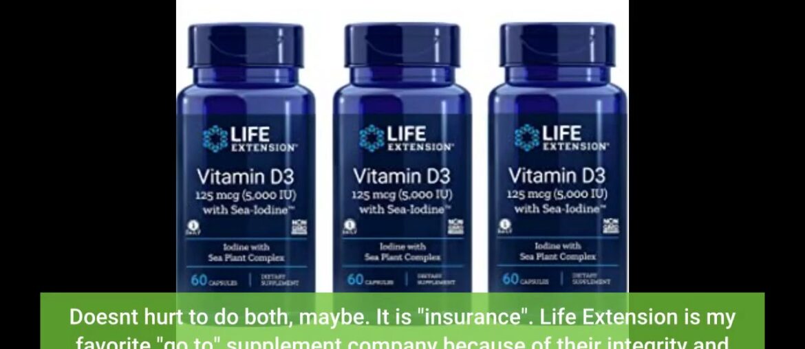 Life Extension Vitamin D3, 5000 IU, 60 Softgels, 60ct (Package May Vary)