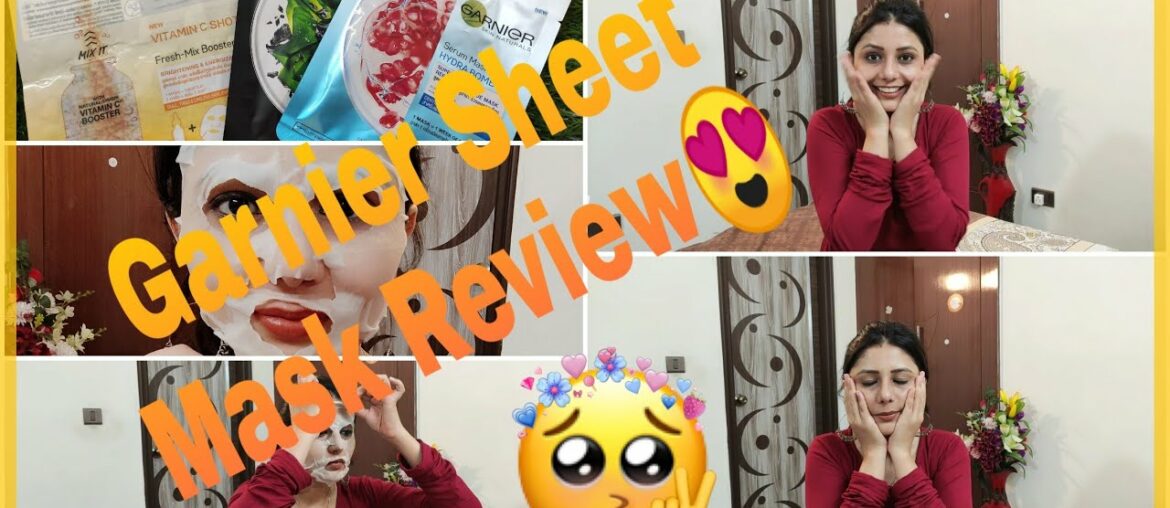 Product Review || Garnier Sheet Mask Try-on & Review Vitamin C Shot || Skincare|| Itsmeapeksha