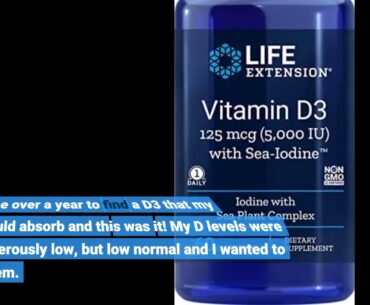 Life Extension Vitamin D3 5000 Iu with Sea-Iodine Capsules, 60 Count, Package may vary