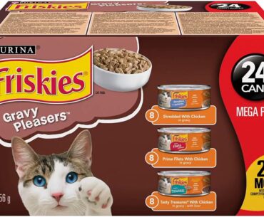 Purina Friskies Tasty Treasures with Cheese Cat Food 24-156g Variety Pack