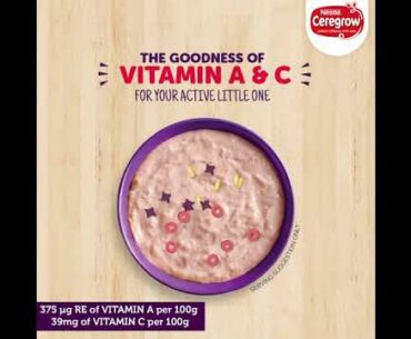 Ceregrow, with the goodness of Vitamin A and C for your active little one