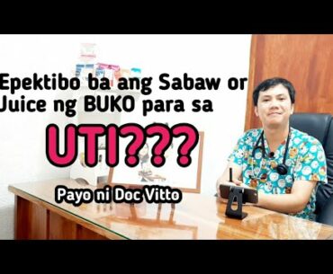 Epektibo ba ang buko Juice na gamot sa UTI???