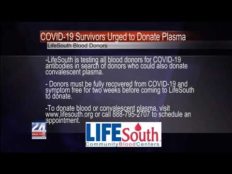 COVID-19 Survivors Urged to Donate Plasma