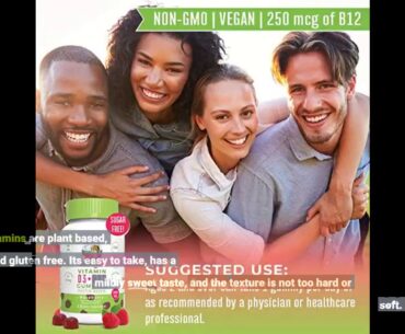 [Review] Vegan Vitamin D3+B12 Gummy (Sugar Free) Plant-Based by MaryRuth's  Made w/Organic Ing...