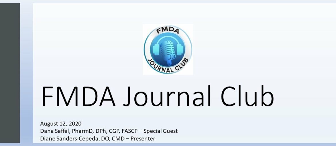 FMDA's Journal Club: COVID-19 Impact: Pharmaceutical Updates and Emerging Research | August 12, 2020