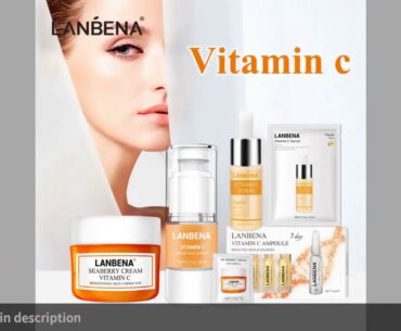 LANBENA Vitamin C Series Skin Care Sets Face Serum Ampoule Sheet Mask