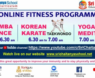 Sri Chaitanya School || Online Korean Karate (Taekwondo) Class Episode -14