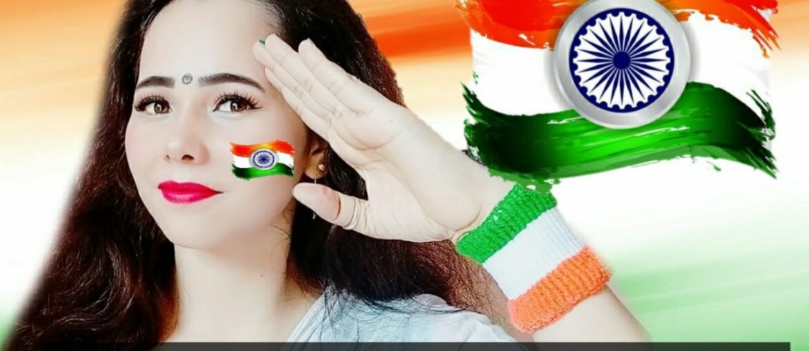 Independence day makeup look | Tri colour makeup look #Independenceday