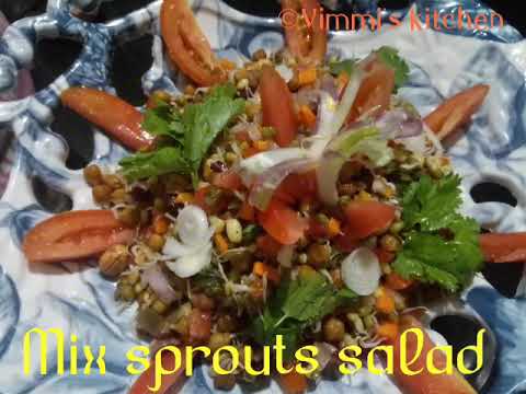 Mix sprouts salad (Healthy, nutritious, protein & vitamin enriched salad)