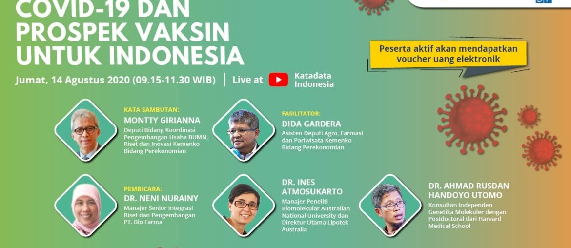 Diskusi Publik Daring "Covid-19 dan Prospek Vaksin untuk Indonesia"