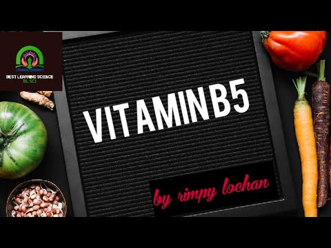 VITAMIN B5||WATER SOLUBLE VITAMIN ||BLSCI