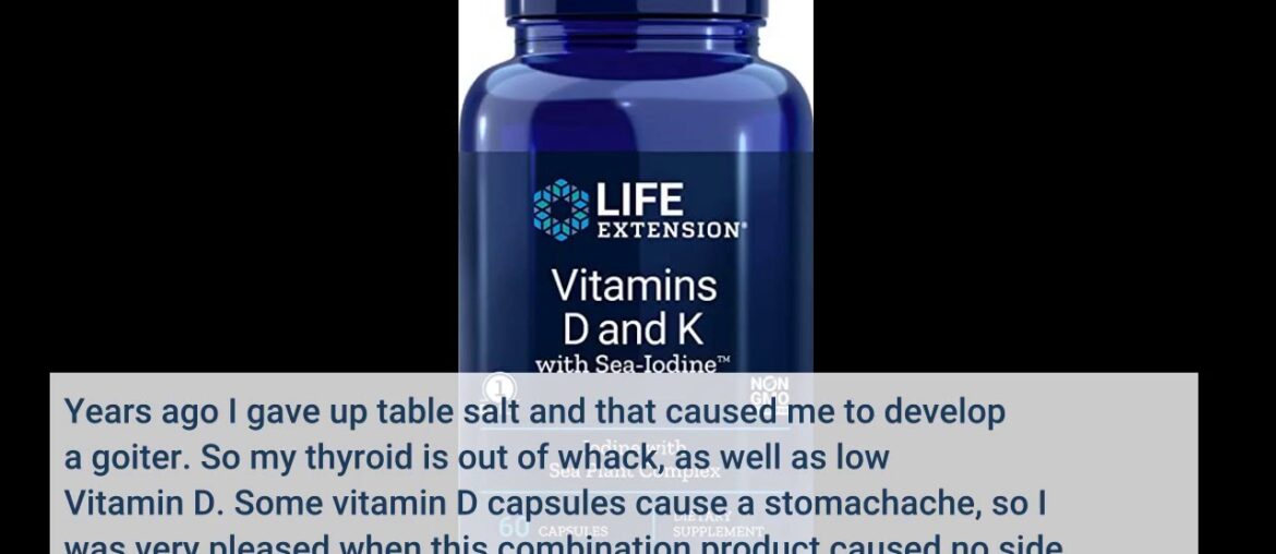 Life Extension Vitamin D and K with Sea-Iodine, 60 Capsules