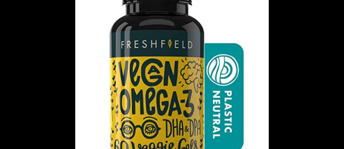 Freshfield Vegan Omega 3 DHA Supplement: 2 Month Supply. Premium Algae Oil, Plant Based, Sustai...