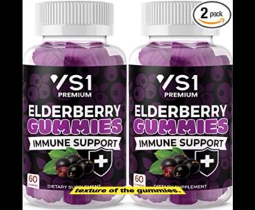 Elderberry Gummies with Zinc, Vitamin C for Adults, Kids for Immune Support Booster Supplement...