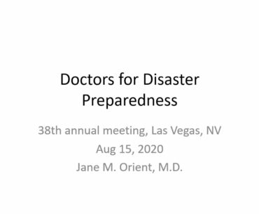 COVID-19: Is there an opportunity in  the crisis? Jane M. Orient, M.D.