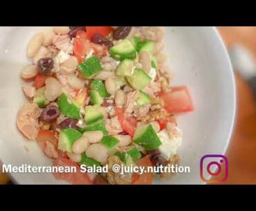 MEDITERANEAN BEAN SALAD// Juicy Nutrition