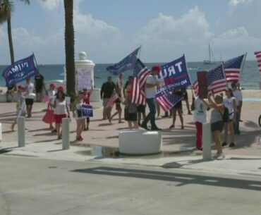 No Masks Or Social Distancing At Fort Lauderdale Protest Over COVID-19 Restrictions