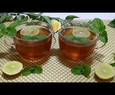 How to make mint tea with lemon and ginger | Immunity booster tea | Herbal tea for immunity