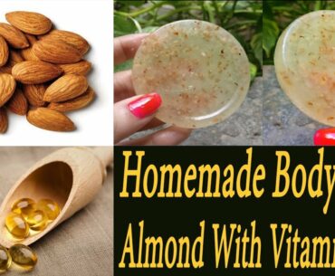 Homemade Almond soap with Vitamin E oil for Full Body Polishing, Body Scrub, Removes Dark Spots.