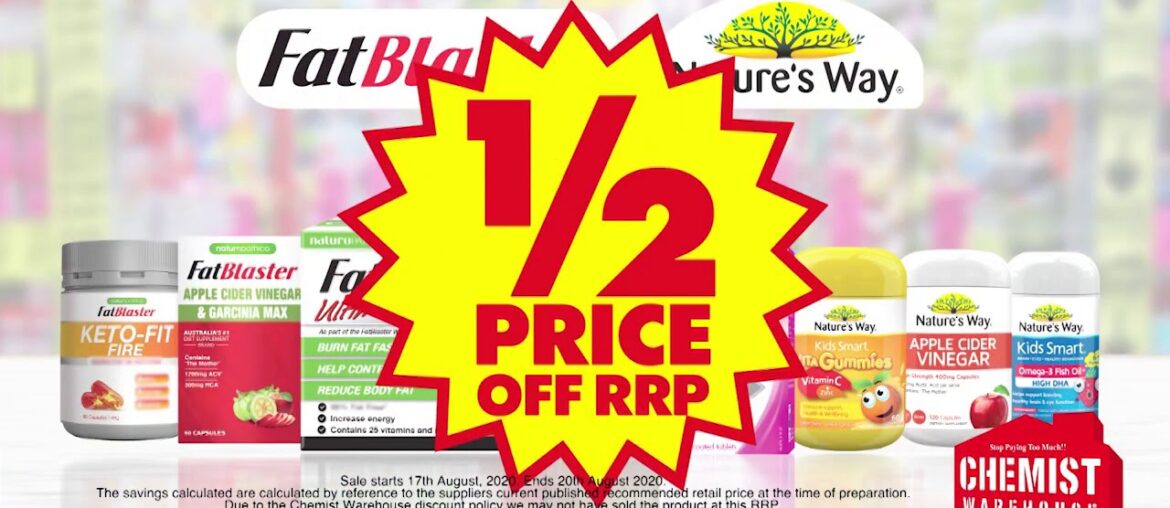 Grab HALF PRICE Vitamins at Chemist Warehouse!