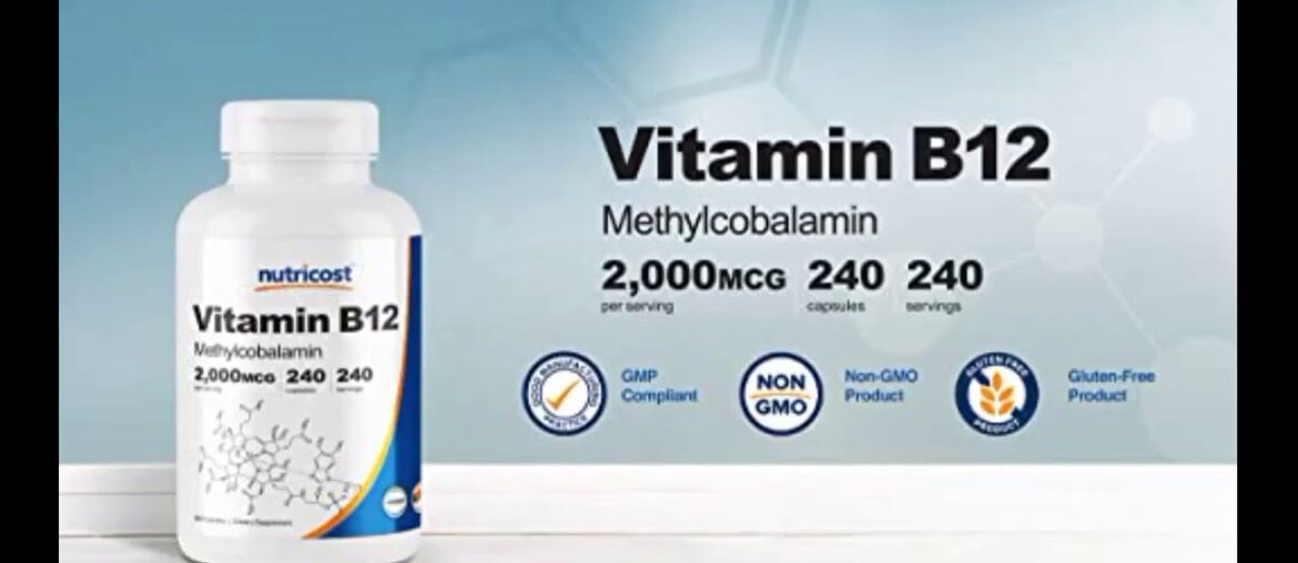 Nutricost Vitamin B12 (Methylcobalamin) 2000mcg, 240 Capsules - Veggie Caps, Non-GMO, Gluten Fr...