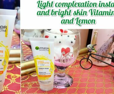 Garnier skin active light complete vitamin c fairness cream | Instant glow brighter & spotless skin