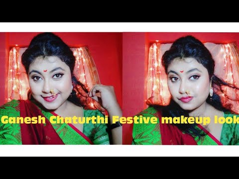 ||Traditional Ganesh chaturthi festive makeup look 2020|| Indian festival makeup tutorial ||